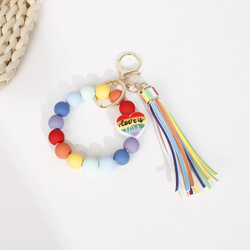 Wholesale 10pcs Halloween Cowboy Boots Silicone Tassel Wrist Keychain